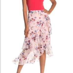Chelsea & Violet Floral Wrap Skirt Size Medium